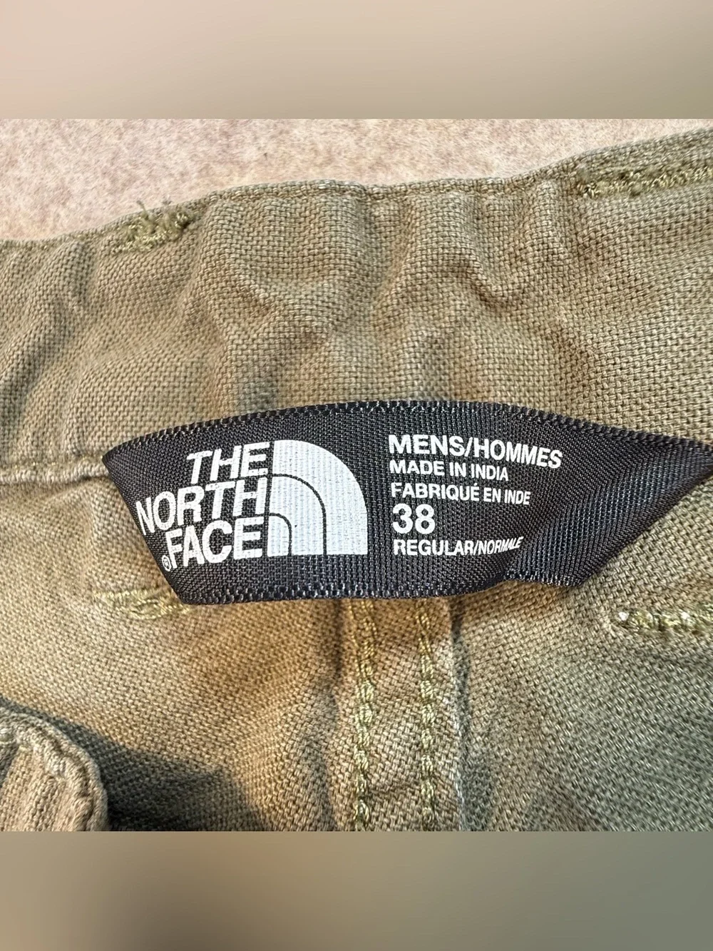 The North Face Olive Green Men’s Cargo/Hiking Pants Sz 38 Outdoor Adventure GUC